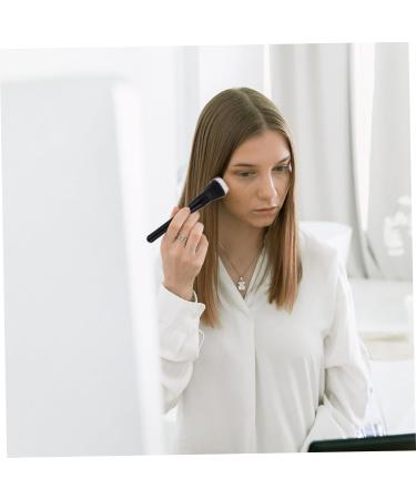 Baluue 2 Pcs Flat Blush Brush Wooden Handle Powder Blush Foundation Makeup Brushes - Buy Online on GoSupps.com