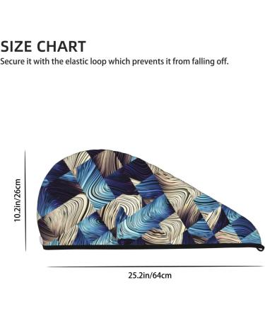 Abstract Blue Squares Microfiber Hair Towel - Soft Super Absorbent Quick Dry Wrap for Women with Long Curly and Thick Hair - Buy Online on GoSupps.com