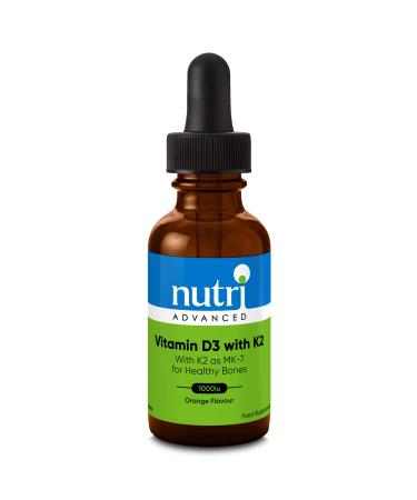 Nutri Advanced - Vitamin D3 with K2 Liquid Drops - Orange 30ml - Buy Online on GoSupps.com