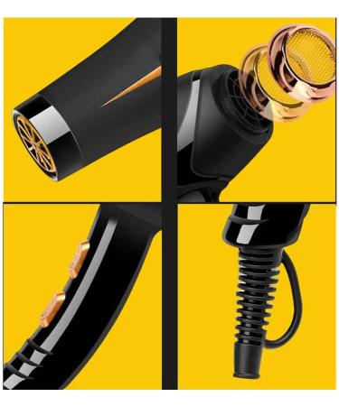 Salon Hair Dryer 2000W Travel Hair Dryer Professional Blow Dryer Negative Ionic Technology 2 Speed 3 Heat Setting AC Motor Lightweight Fast Dry Concentrator Low Noise for Salon and Home Use - Buy Online on GoSupps.com