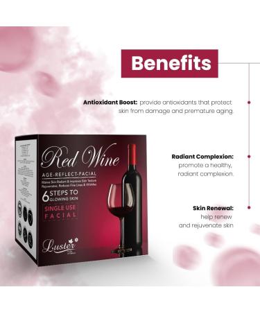 Red Wine Age Reflect Facial Kit | 6 Step Anti-Ageing Mini Facial for Glowing Skin | No Paraben | Unisex Face Care | International Shipping Available | 40g - Buy Online on GoSupps.com