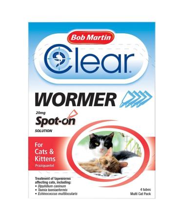 BargainsMania Boob Martin Wormer Solution 4pk - For Treatment Of Tapeworms For Cats - Size: 20mg (Approx)