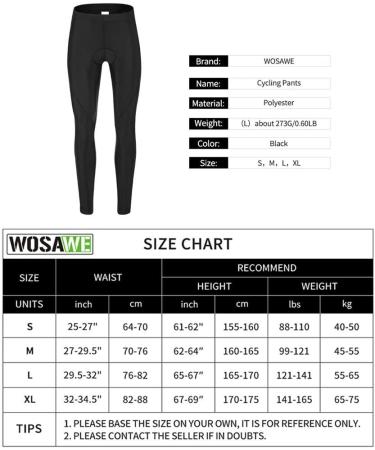 WOSAWE Women's Long Cycling Pants - Breathable Elastic MTB Leggings with 3D Seat Pad | Best Cycling Tights for Comfort & Performance - Buy Online on GoSupps.com