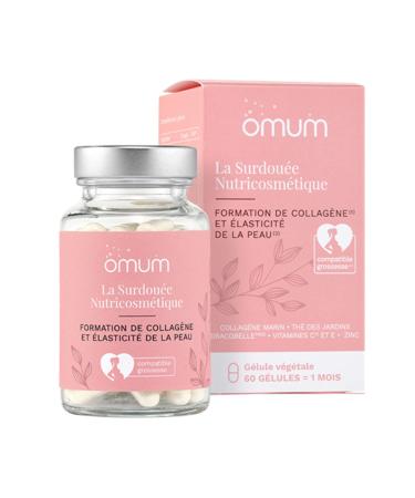 OMUM - Marine collagen supplement: Boosts elasticity and hydration of the skin - 60 capsules - La Surdouée - Anti-aging and stretch mark - Natural, Made in France, compatible with pregnancy and