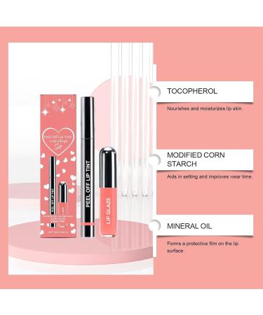  G n rique Peel-Off Lip Tint with Gloss - Nourishing Anti-Stain Plumping Effect - Long-Lasting Lightweight Easy to Apply - Coral Pink - 2-in-1 Set (7ml) - Buy Online on GoSupps.com