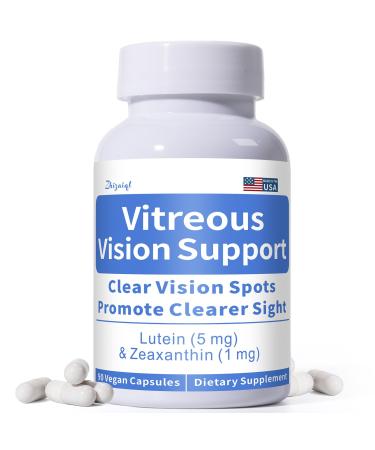 Zhizaiql Eye Vitamin with Lutein and Zeaxanthin for Vitreous Clarity Supports Clear Vision Reduce Squiggly Lines Dry Eyes Screen Fatigue and Degeneration 90 Vegan Capsules