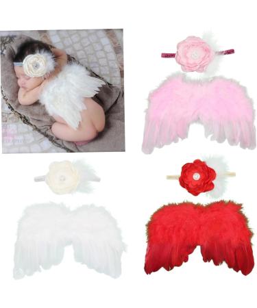 USHOBE 2pcs Baby Photo Props Set - Princess Headband & Wings Infant Clothing for Newborn Girl Photoshoots - Buy Online on GoSupps.com