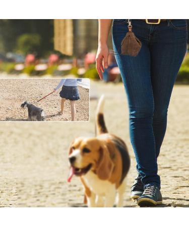 Shop TMBMLPP Dog Treat Feed Bag - Brown | Clip Buckle & Shrink Pockets for Puppy Training & Travel | Perfect for Toys & Delicacies - International Shipping Available - Buy Online on GoSupps.com