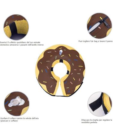 Ducomi Inflatable Hinges for Dogs & Cats - XS Brown Donuts for Surgery Recovery | Prevent Scratches & Bites | Enhanced Comfort & Visibility - Buy Online on GoSupps.com