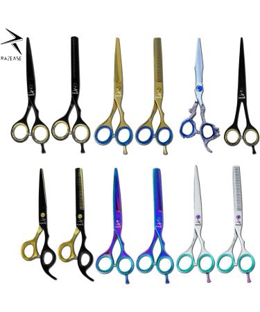 Razease Hairdressing Scissors Professional Barber Scissors Set|Titanium Coating J2 420c 6.5" Stainless Steel Hair Cutting Scissors Kit| Hairdressers Scissors for Salon Men Women | Hair Scissors(Gold) - Buy Online on GoSupps.com