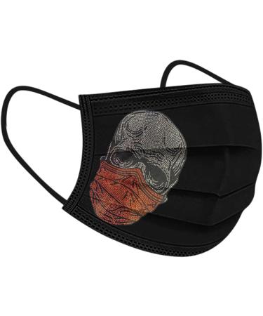 50 Pieces Colorful 3-Layer Skull Motif Adult Mouth Protection - Breathable Multifunctional Cloth Mask for Men & Women - A-04 - Buy Online on GoSupps.com