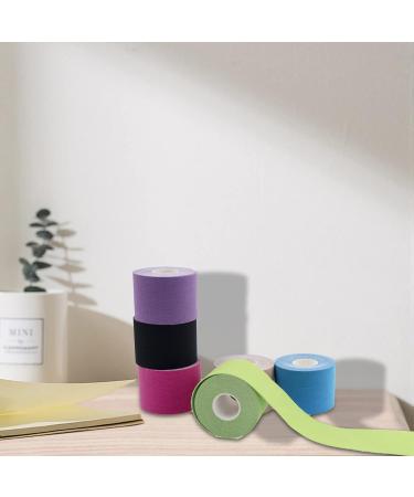 6 Rolls Kinesiology Tape Elastic Hypoallergenic Sports Tape Waterproof Physio Tape for Pain Relief Muscle & Joint Support (Mixcolor) - Buy Online on GoSupps.com