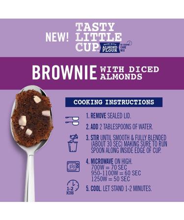 Blue Diamond Almonds Chocolate Almond Flour Brownie Cup - Gluten Free, Non-GMO, 1.69 oz | Single-Serve Microwave Mug Cake - Buy Online on GoSupps.com