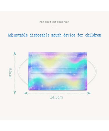 50PC Colorful Patterns Design Disposable_Face_Mask 3-Ply Breathable Comfortable for Girls Boys Kids Use - Buy Online on GoSupps.com