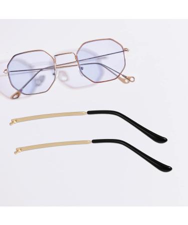 iBasenice Metal Glasses Replacement - 1 Pair Gold Metal Lenses & Temple Arms for Sunglasses - Buy Online on GoSupps.com