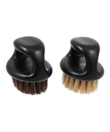 Minkissy 2-part bristle hairset Household cleaning tools wooden hair brush shaving brush wooden bushes wooden cording brush male care items practical