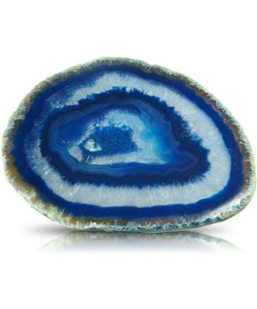 Collection 15cm Large Blue Agate Slice Geode Polished Crystal Quart - Buy Online on GoSupps.com