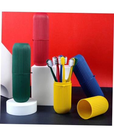 Minkissy Toothbrush Covers 8 Pack Blue Plastic for Sensitive Gums Travel & Whitening | Ideal Cleaning Solution for Households - Buy Online on GoSupps.com