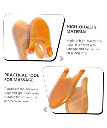 Nose Bridge Massage Board - Ox Horn Gua Sha Facial Tool | Spa & Cosmetic Scraping Board for Face | Natural Yellow Horn Massage Tools - Buy Online on GoSupps.com