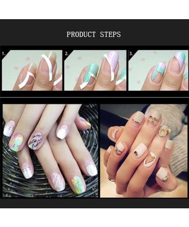 French Manicure Nail Tip Guides French Manicure Nail Art Stencils Stickers Decals 24 Sheets 36 Designs Nail Art Stickers - Professional Salon & Home Use - Buy Online on GoSupps.com