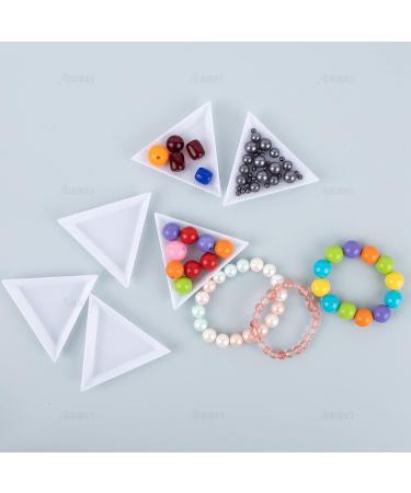 AUEAR 30 Pack White Plastic Bead Sorting Trays for DIY Nail Art & Jewelry Projects - Triangle Shape - Buy Online on GoSupps.com