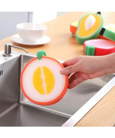 4 Pack Dish Cleaning Sponges Cute Fruit-Shape Thickened Kitchen Sponge Multifunctional Wipe Decontamination Lightweight Gentle Kitchen Sponge Sponge for Dishes Efficient Dish Scrubber - Buy Online on GoSupps.com
