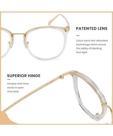 Cyxus TR90 Blue Light Blocking Gaming Glasses - Anti Headache Eyestrain Clear Frame Eyewear for Women Men - Buy Online on GoSupps.com