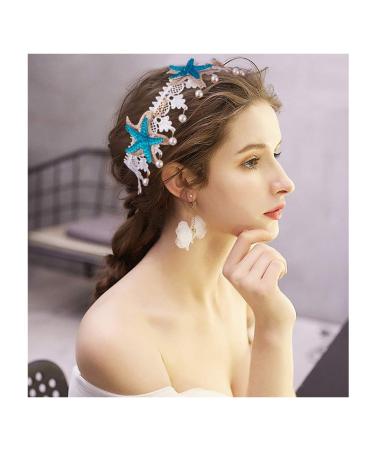 PandaHall Seashell Headband - 2 Strand Mermaid Sea Star Hairbands for Boho Wedding - Buy Online on GoSupps.com