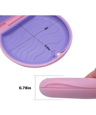 Chargenyang Retainer Case with Mirror Slim Aligner Case Night Mouth Guard Case Cute Slim Retainer Case with 2 Mint Flavor Aligner Chewies (Pink) - Buy Online on GoSupps.com