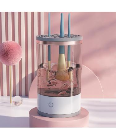 Electric Makeup Brush Cleaner Makeup Brushes Cleaner Automatic Spinning Makeup Brush Cleaner with Different Sizes of Brush Holders