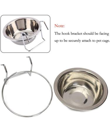 Wontee Stainless Steel Hanging Pet Bowl for Birds, Parrots, Small Dogs & Cats - Cage Feeder for Food & Water - Buy Online on GoSupps.com
