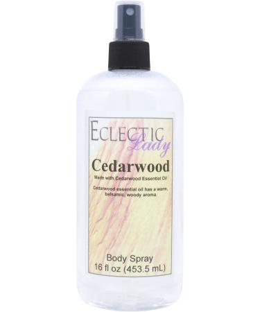 Cedarwood Essential Oil Body Spray 16 ounces Body Mist for Women with Clean Light & Gentle Fragrance Long Lasting Perfume with Comforting Scent for Men & Women Cologne with Soft Subtle Aroma For 16 Fluid Ounces