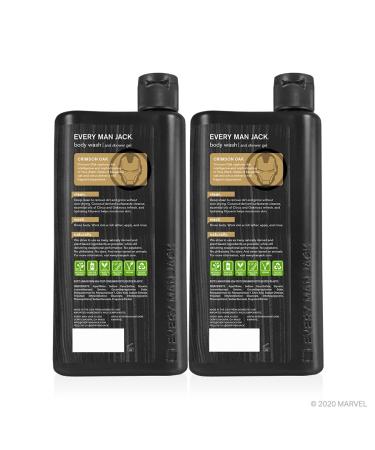 Every Man Jack Marvel Iron Man Body Wash Twin Pack - 16.9oz x 2 | Paraben-Free, Phthalate-Free, Dye-Free, Cruelty-Free - Buy Online on GoSupps.com