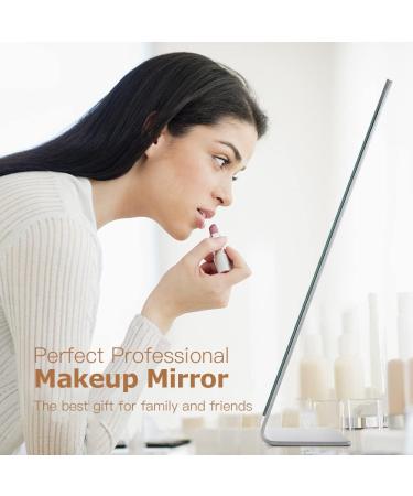 NEZZOE Modern 12 Aluminum Makeup Vanity Mirror for Bedroom, Bathroom, Dorm - Desk Mirror for Counter - Stylish and Functional - Buy Online on GoSupps.com