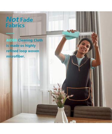 AIDEA Microfiber Cleaning Cloths 8PK - All-Purpose, Highly Absorbent, Lint-Free, Streak-Free Wash Cloth for House, Kitchen, Car, Window - 12in.x 12in. Blue-Orange - Buy Online on GoSupps.com