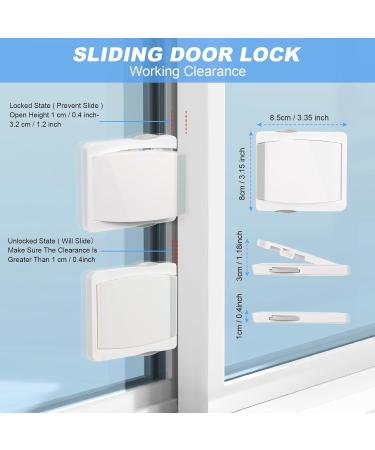 Vicloon Child Locking Sliding Door Locks - 2 Pack No Drill Safety Locks for Windows & Closets - Buy Online on GoSupps.com