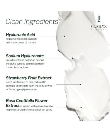 CLARA'S NEW YORK Glowing Skin Discovery Kit Skincare Gift Set Pack of 4: Hyaluronic Acid 6X Peptide Rosehip Facial Oil Moisturizer Cream - Buy Online on GoSupps.com