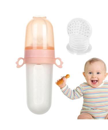 Buy Baby Fresh Fruit Bite Rings - Silicone Food Feeder Pacifier for Toddlers | Safe & Fun Feeding Solution in Pink - Buy Online on GoSupps.com