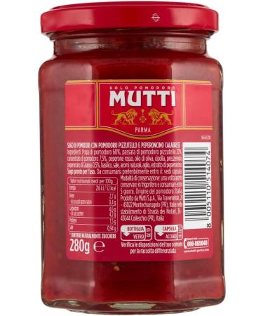  Italian Gourmet E.R. Mutti Sauce with Pizzutello Tomato and Calabrian Chilli Pizzutello sauce and Calabrian pepper 280 g + Italian Gourmet Pulp 400 g - Buy Online on GoSupps.com