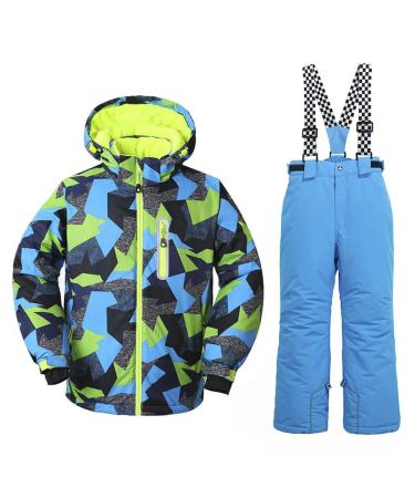 WOWULOVELY Boy's Ski Jacket and Pants Snow Insulated Suit Windproof & Waterproof Fybkz 8