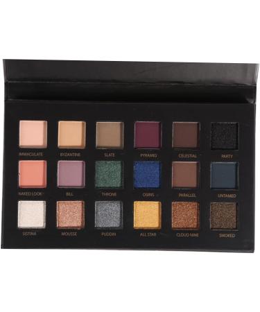 Beavorty 18 matte eyeshadow glitter eyeshadow eyeshadow eye shadow woman cosmetic tray 1 count (Pack of 1) Black - Buy Online on GoSupps.com