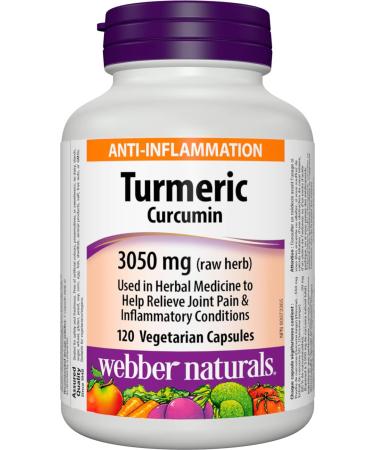 Webber Naturals Turmeric Curcumin 3 050 mg of Raw Herb 120 Capsules Antioxidant Support & Vitamin D3 2500 IU Extra Strength 180 Softgels For Healthy Bones Teeth - Buy Online on GoSupps.com