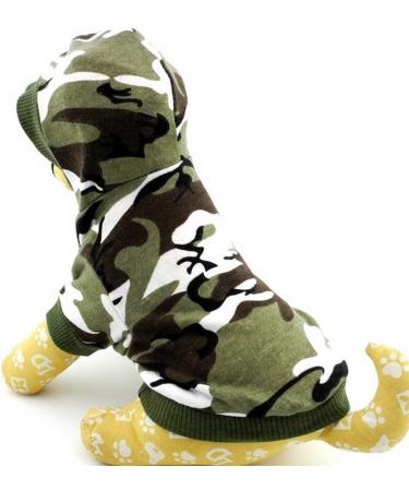 Shop Smalllee Lucky Store: Camo Hoodie Shirt for Small Dogs - Stylish Dog Clothes for Boys - Size L (Chest: 46cm Back: 35cm) - Buy Online on GoSupps.com