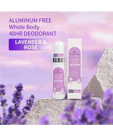 Whole Body Deodorant Spray Contains Natural Ingredients Deodorant for Women & Men | 48HR Protection Aluminum Free Nautral Deodorant Spray | Large Bottle 4.05 Fl Oz (Lavender & Rose) - Buy Online on GoSupps.com