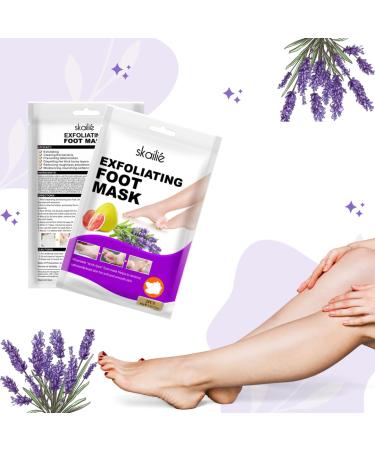 Exfoliating Foot Peel Mask - Lavender & Grapefruit | Deep Exfoliation for Soft Smooth Feet in 1 Week (1 Pair) | Callus Remover & Dead Skin Peeling - Buy Online on GoSupps.com