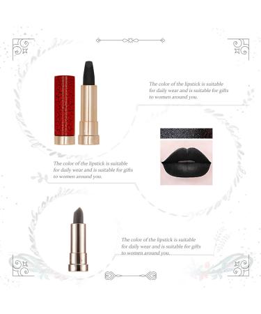 High Pigment Black Matte Lipstick - Velvet Cream Lipstick for Halloween Makeup - Ideal for Women & Girls | International Shipping Available - Buy Online on GoSupps.com