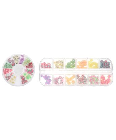 FOMIYES 72 Boxes Fruit Slice Diy Manicure Lip Gloss Base Clay Fruit Slices Nail Adornos Para Mesa De Fruit Slice Embellishments Resin Charms Cake Toppers Decor The Flowers Accessories