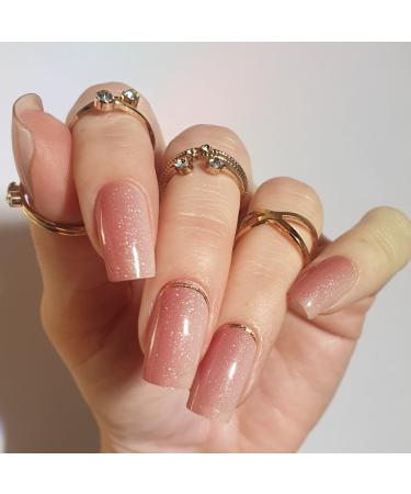 Zaubern gel4Home- UV wraps UV nail foils gel nail wraps semi cured gel nails (Honeymoon)