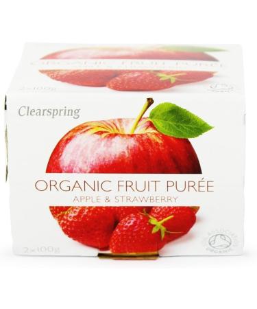 Clearspring Organic Apple & Strawberry Puree 12 x 2X100G - Buy Online on GoSupps.com
