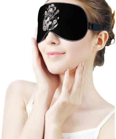 Rock Opossum Guitar Sleep Mask | Ultra-Light Comfortable Eye Mask for Travel & Sleep - Block Out Light - Ideal for Men & Women - Buy Online on GoSupps.com